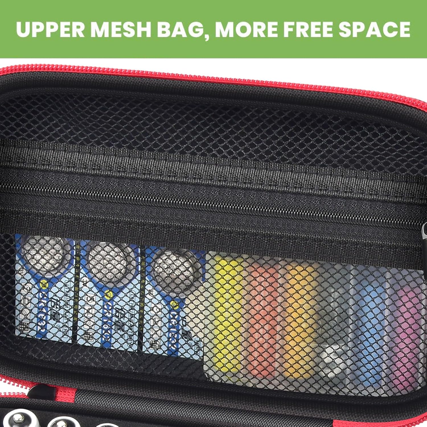 ALKOO Battery Organizer Storage Holder Case Box for 69+ Batteries AA AAA C Cell 9V 3V Lithium - No Tester Included (Red)