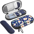 Insulin Cooler Travel Case Diabetic Medication Insulated Cool Organizer with 2 Reusable Ice Packs for Insulin Pen and Other Diabetic Supplies, for The Daily Life and Trip, White Flower