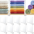 10 Pack Clear Acrylic Shelf Dividers for Closet Shelf Organizer of Bedroom Kitchen Office Bathroom Organizer for Clothes Books Hats and Handbags