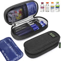 Insulin Cooler Travel Case TSA Approved with Temperature Display – Diabetic Medication Travel Case with 2 × 90g Ice Packs, Portable Medicine Organizer for 3–4 Insulin Pens and Diabetic Supplies(Black)