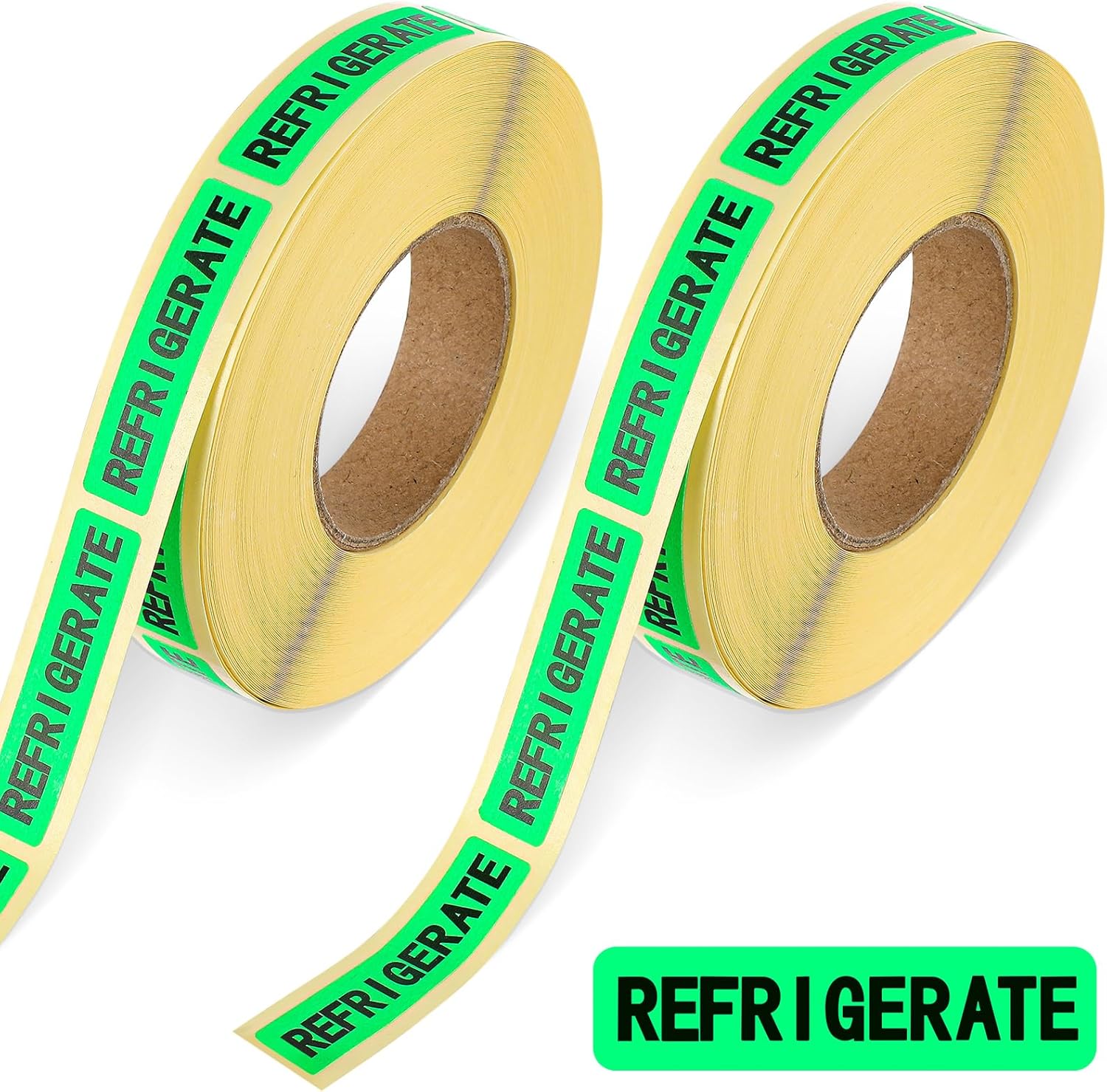 1000 Pcs Keep Refrigerated Stickers 0.39" x 1.57" Pharmacy Sticker Medical Label Veterinary Auxiliary Sign Waterproof Freeze for Medicine Pill Syringe Food Candy Meat Mailing(Green)