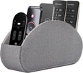 Remote Control Holder,TV Remote Caddy/Box with 5 Compartments,Bedside Table Organizer for Controller,Glasses,makeup brushes,jewelry and Media Player,Pen/Pencil Storage (Grey)