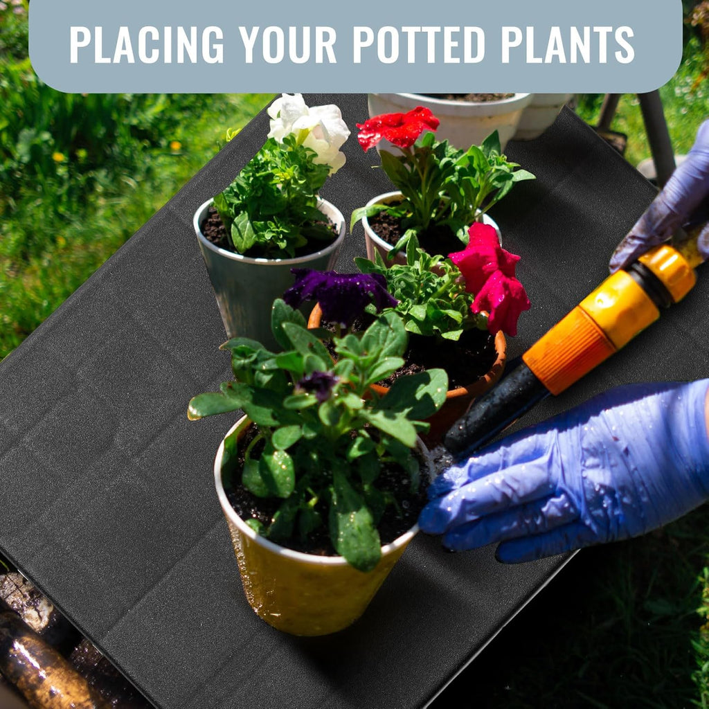 1 Pcs Plastic Pallet for Basement Storage Easy Stack Lightweight Floor Pallet Display Flooring Room Supermarket Christmas, Support up to 2000 Lbs (15.7'' L X 12'' W X 4.7'' H,Black)