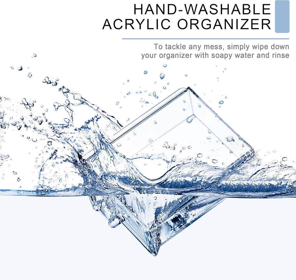 Sorbus Large Makeup Organizer - Clear Stackable Jewelry & Makeup Organizer For Vanity, Bathroom Storage, Dresser - 12 Drawers Cosmetic Beauty Organizers and Storage with Lipstick, Makeup Brush Holder