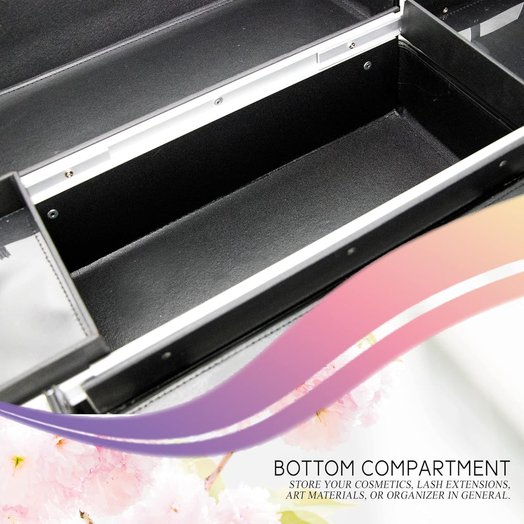 Ver Beauty Professional Train Makeup Case Organizer (Black Crystal)