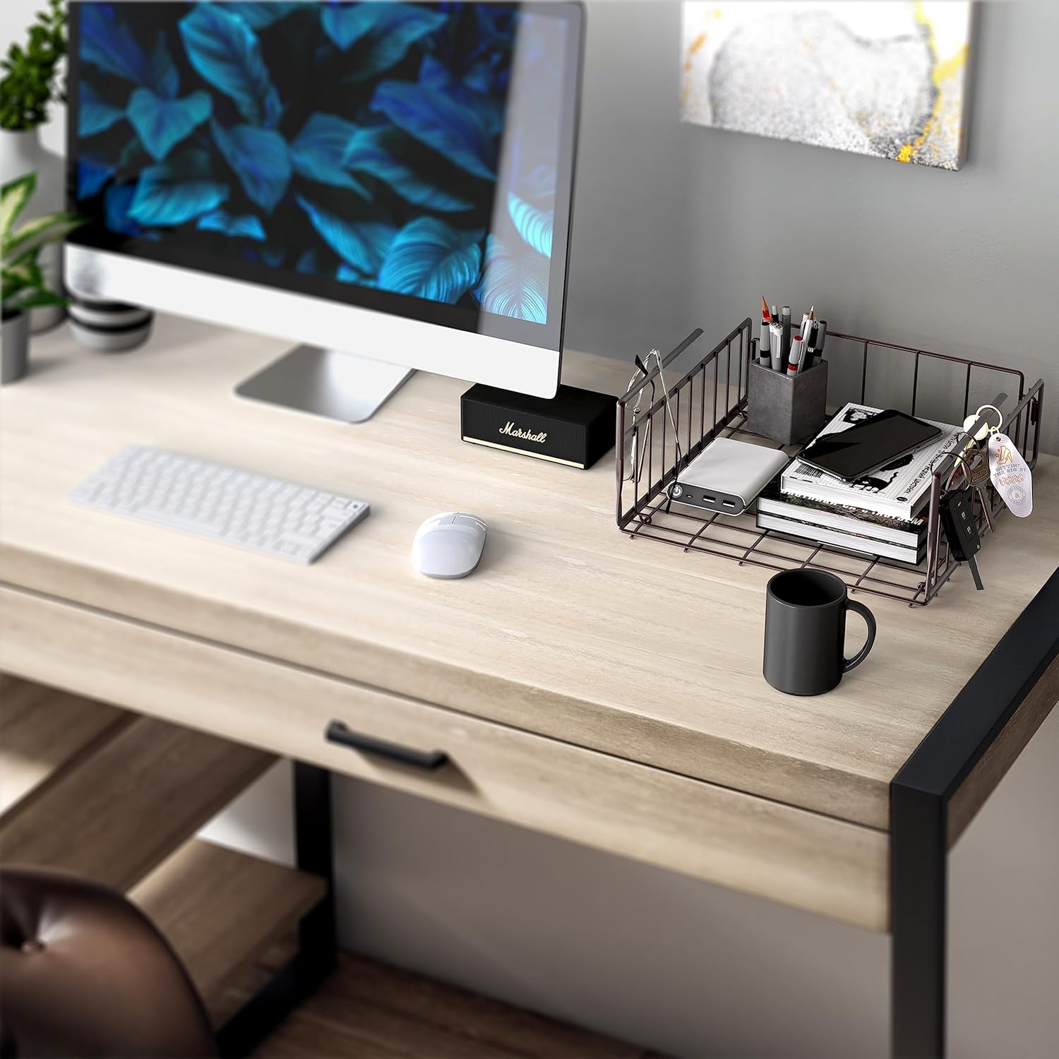 Simple Houseware Under Shelf Basket, Bronze
