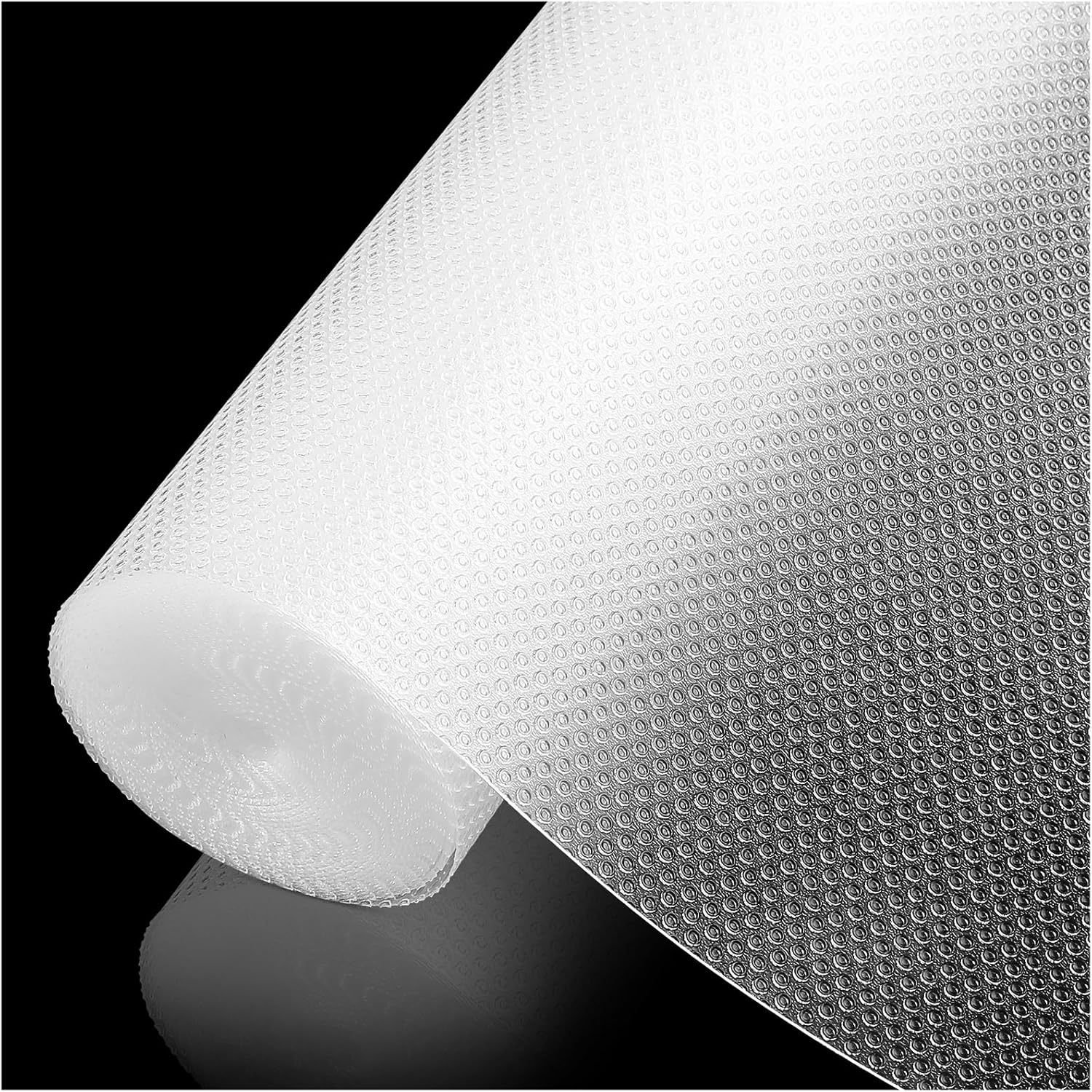 100% EVA Shelf Liner for Kitchen Cabinet, 24" x 120" Drawer Liners Non Adhesive Non Slip Waterproof Plastic Paper, Dresser Pantry Bathroom Refrigerator Protector, Clear