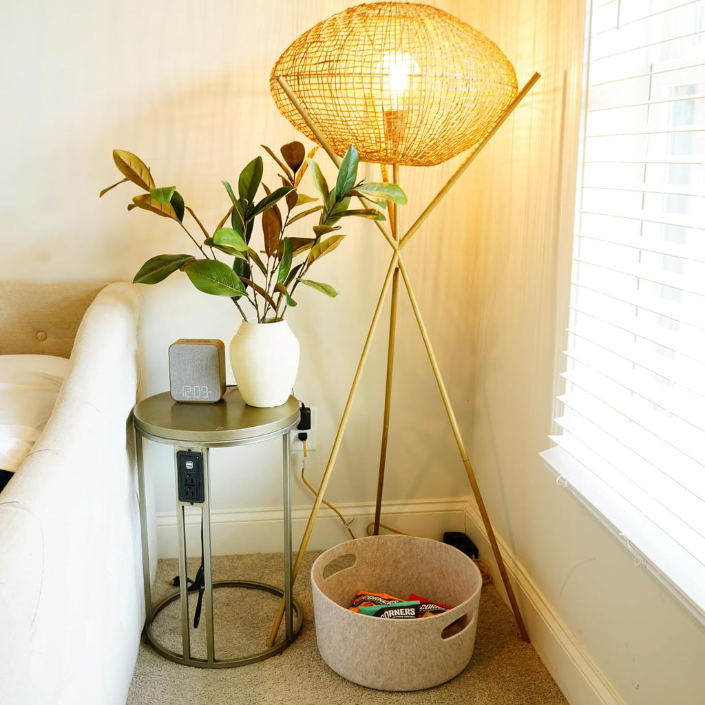 Welaxy Storage basket organizer bins bucket shelf baskets for magazine books kids toys pet toy junk organize (Oatmeal)