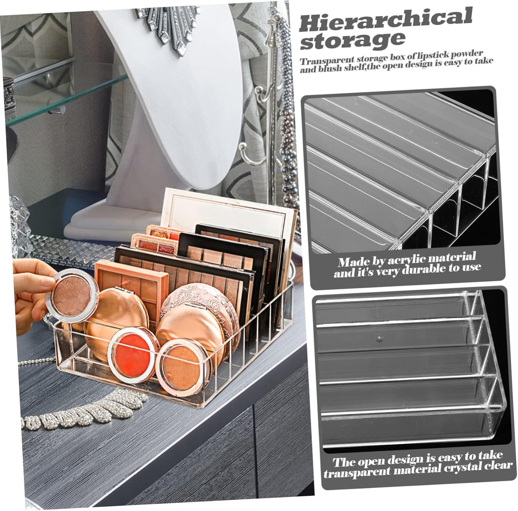 Acrylic Makeup Stand Eyeshadow Palette Holder Countertop Organizer Vertical Storage for Cosmetics