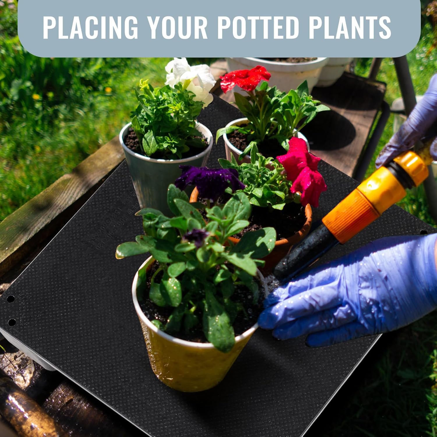 1 Pcs Plastic Pallet for Basement Storage Easy Stack Lightweight Floor Pallet Display Flooring Room Supermarket Christmas, Support up to 2000 Lbs (20'' L X 20'' W X 4.7'' H,Black)