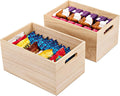 Sorbus Unfinished Wood Crates - Organizer Bins, Wooden Box for Pantry Organizer Storage, Closet, Arts & Crafts, Cabinet Organizers, Containers for Organizing (2 Pack)