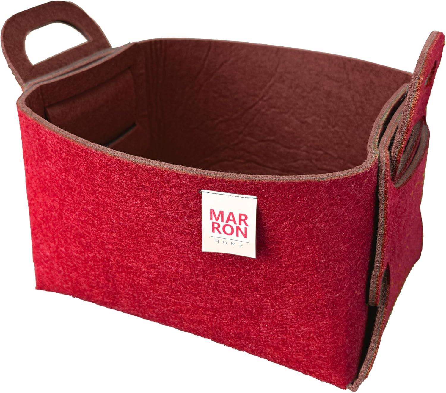 Collapsible Felt Redchoco Storage Bin Small 7.1"x5.1"x5.1" – Foldable Basket with Handles for Closet, Toy Storage, Laundry Room Organization, Decorative Storage Baskets for Shelves, Nursery