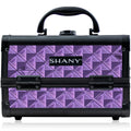 SHANY Chic Makeup Train Case Cosmetic Box Portable Makeup Case Cosmetics Beauty Organizer Jewelry storage with Locks, Multi trays Makeup Storage Box with Makeup Mirror - Lavender