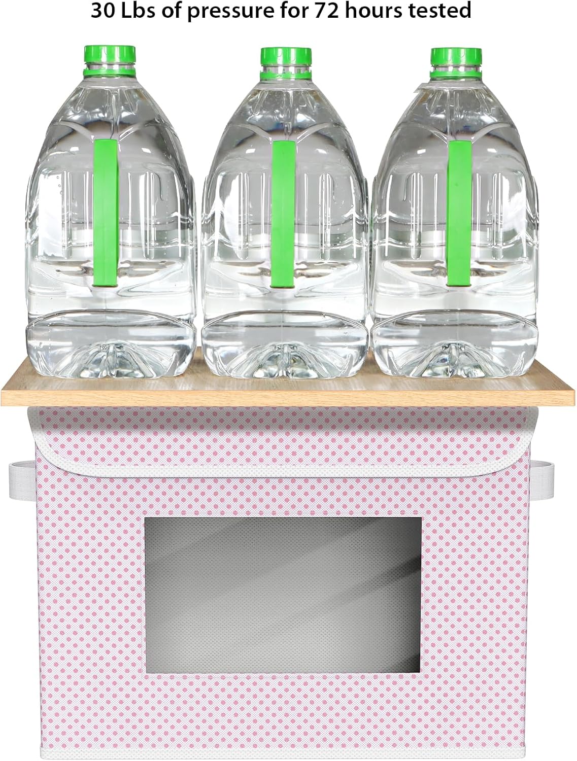 Univivi Fabric Foldable Storage Boxes [4-Pack] Large Collapsible Stackable Storage Bins with Lids, Closet Organizers and Storage Cube Basket for Home, Office, Bedroom (Pink, 17”x 12” x 12”)