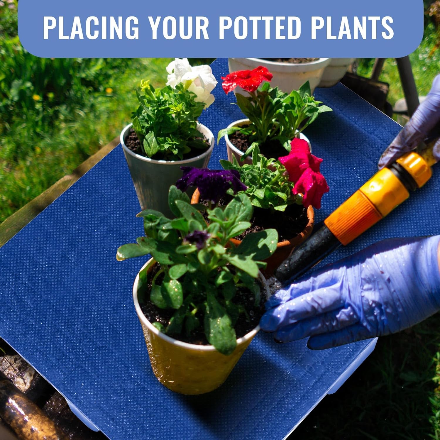 1 Pcs Plastic Pallet for Basement Storage Easy Stack Lightweight Floor Pallet Display Flooring Room Supermarket Christmas, Support up to 2000 Lbs (31.5'' L X 24'' W X 4.7'' H,Blue)