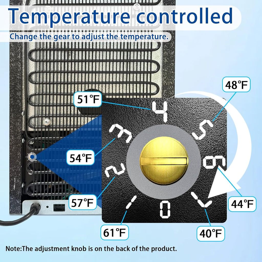 0.9 Cubic Feet Mini Fridge,24 Can Freestanding Beverage Refrigerator with Glass Front Door for Soda, Beer Under Counter Small Refrigerator with Adjustable Shelves(Black)