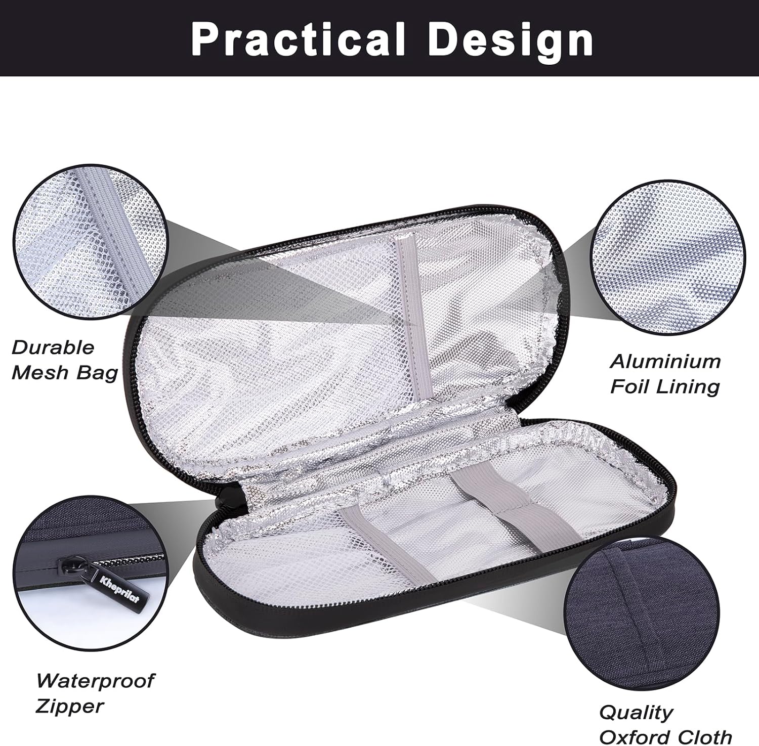 Insulin Cooler Travel Case with 90g TSA Approved Ice Packs – Insulated Diabetic Medication Bag for Insulin Pens & Supplies – Compact & Waterproof for Daily Use & Travel