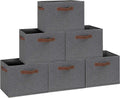 GhvyenntteS Large Fabric Storage Bins 6 Pack, 15x11x9.6 Inch Storage Baskets for Shelves, Foldable Closet Storage Bins for Shelves, Closet Organizers and Storage Boxes, Gray