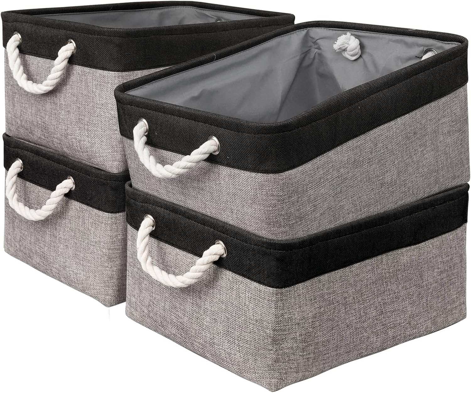Storage Bins, Storage Cubes Storage Containers for Organizing with Handles for Organizer Bins (15.7 x 11.8 x 8.2 inches)