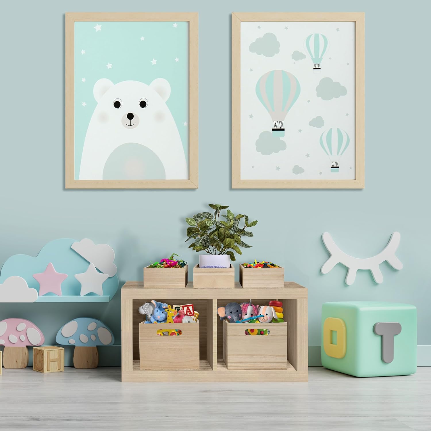 Sorbus Unfinished Wood Crates - Organizer Bins, Wooden Box for Pantry Organizer Storage, Closet, Arts & Crafts, Cabinet Organizers, Containers for Organizing (3 Pack)