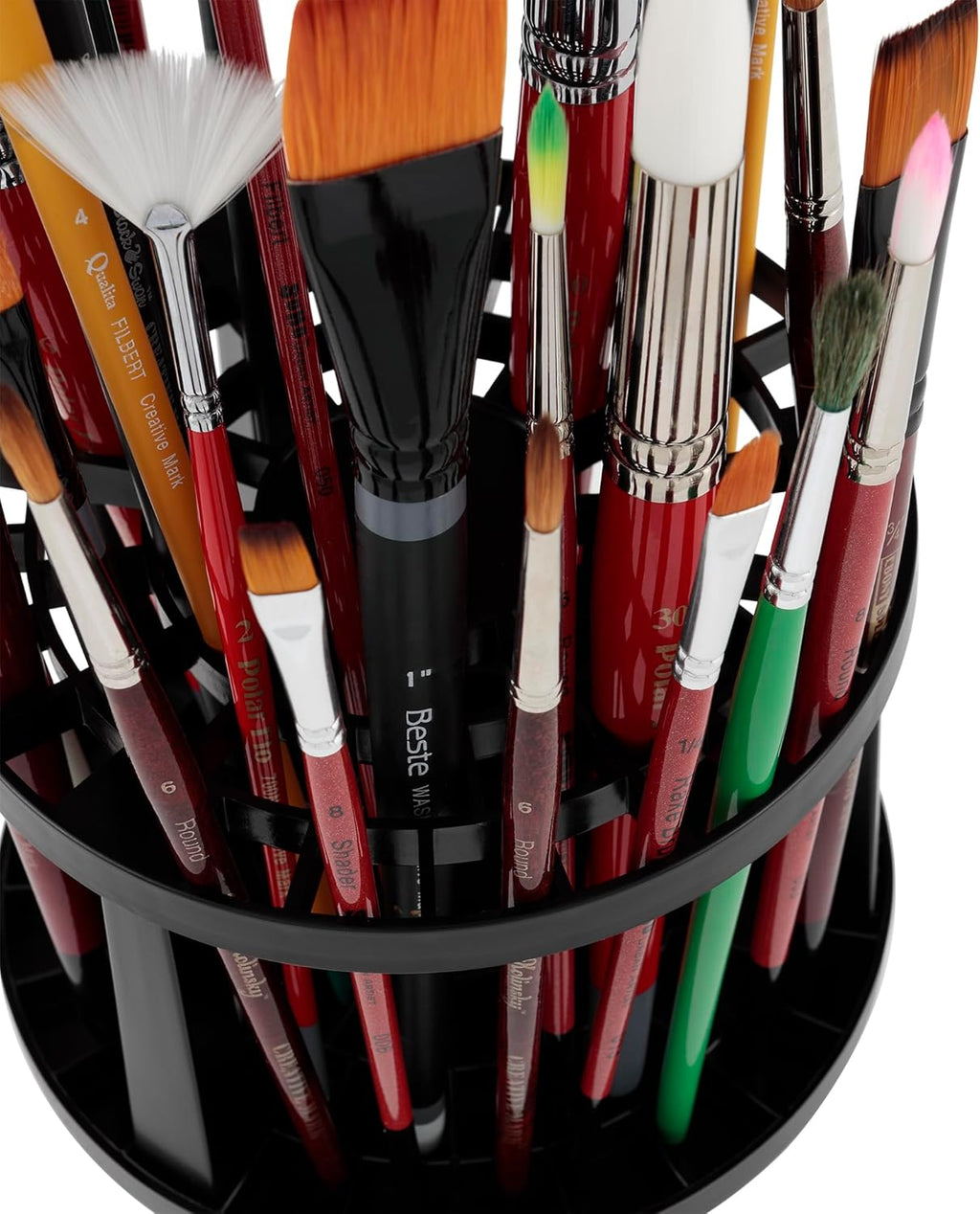 Creative Mark Brush Crate Brush Storage Holder - Brush Crate for Painting, Artists, Drying, & More! - Black