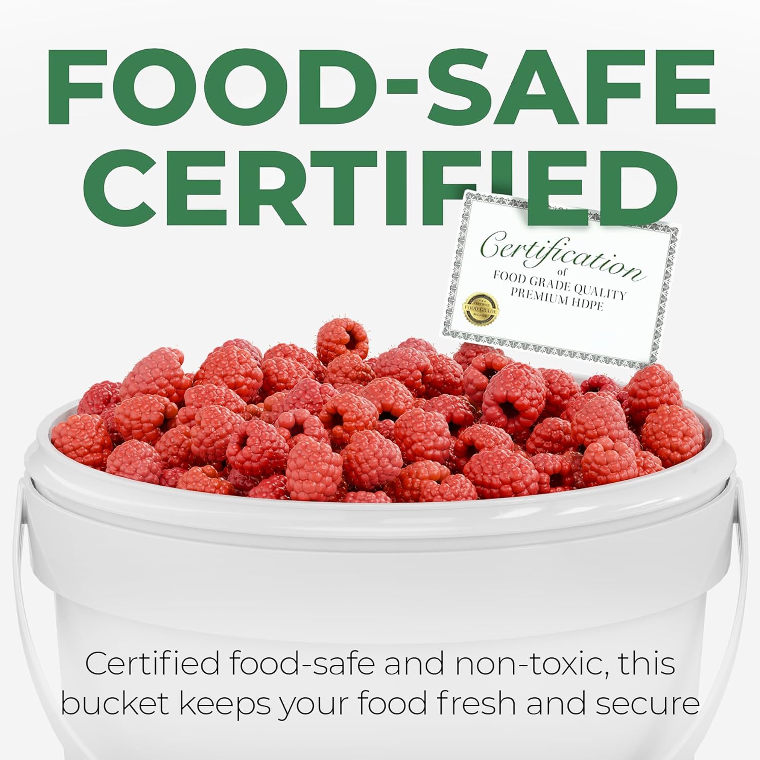 EconoHome 1 Gallon Food Grade Round Plastic Bucket - Food Storage Deli Containers with Lids Ideal for Ice Cream, Soup, and Prep Containers - BPA-Free, Premium HDPE - 120 Pack