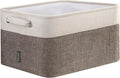 BALEINE 1 Pack Fabric Storage Bins for Shelves, Linen Storage Baskets for Organizing, Decorative Closet Bins for Clothes, Home (Brown, 15''x11''x9.5'')