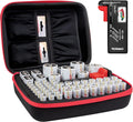 Tenergy Battery Organizer Storage Case with Battery Tester, Holds 60 Batteries AA AAA C D 9V (Batteries not Included)