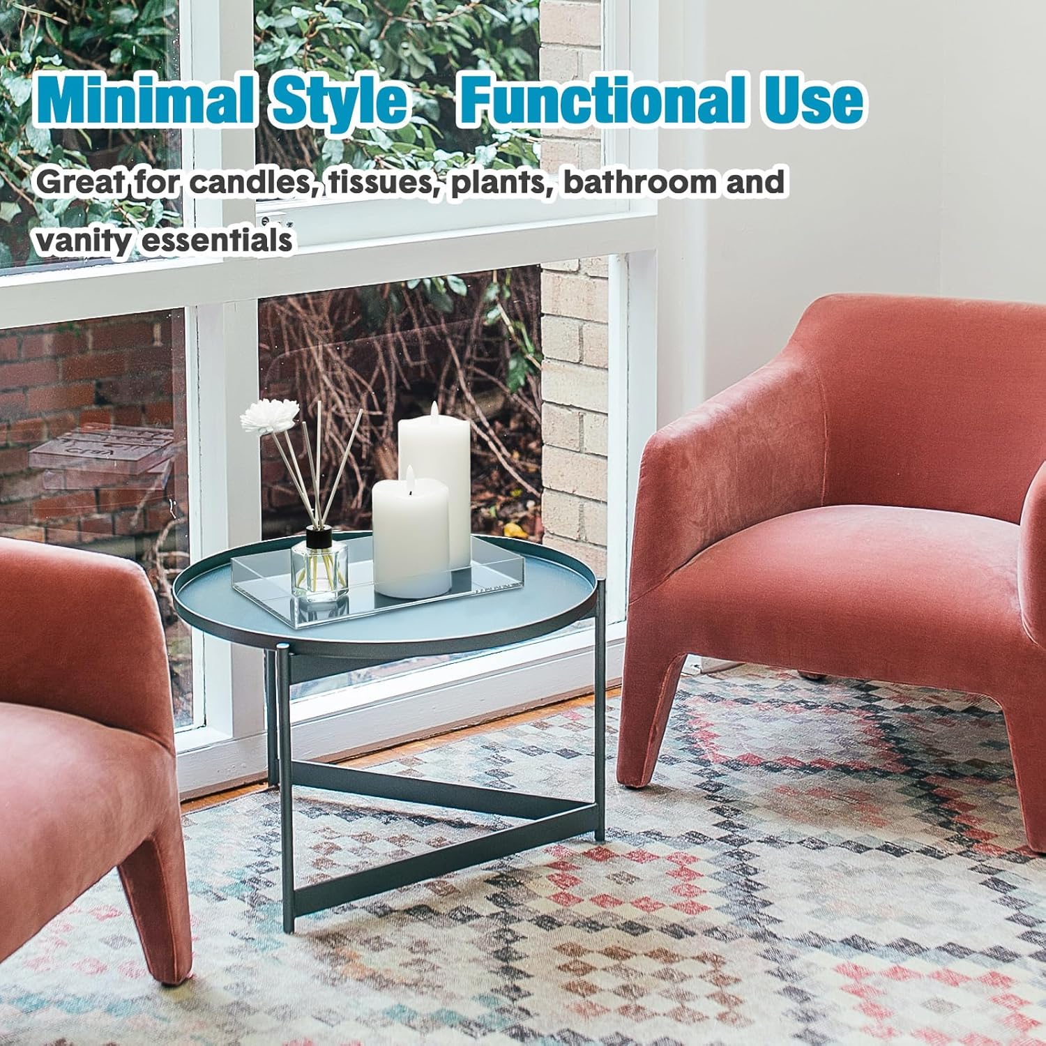 Maitys 6 Pcs Acrylic Vanity Tray Bathroom Tray for Serving Vanity Makeup Organizer Clear Hand Towel Kitchen Countertop Makeup Perfume Cosmetics Organizer Valentine Gift (9.65 x 5.9 Inch)