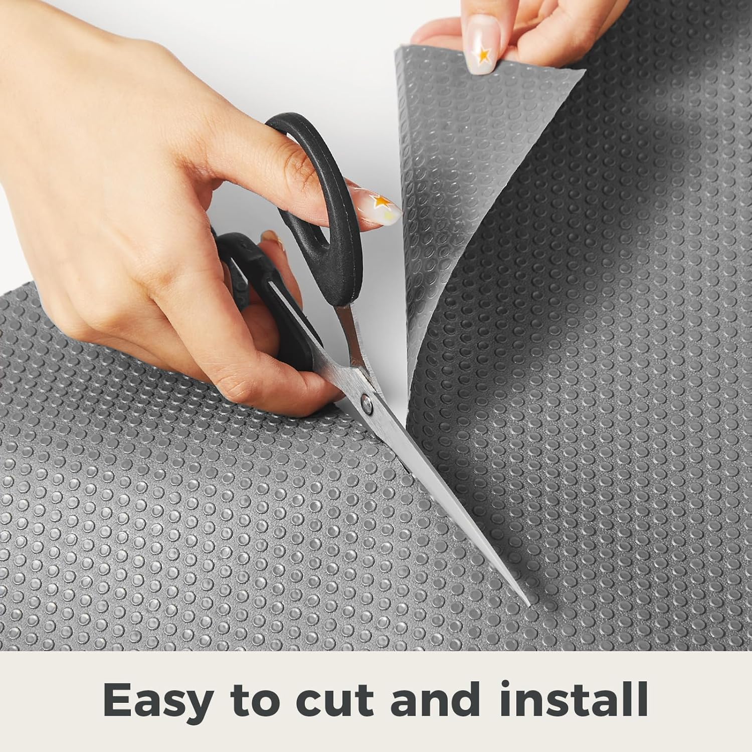 100% EVA Shelf Liner for Kitchen Cabinet, 12" x 120" Drawer Liners Non Adhesive Non Slip Waterproof Plastic Paper, Dresser Pantry Bathroom Refrigerator Protector, Grey