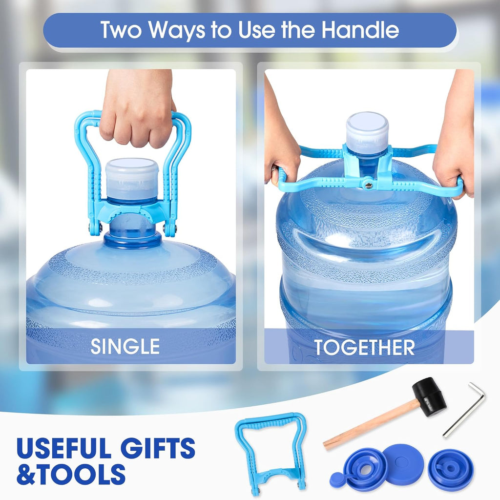 Klvied 5 Gallon Water Jug Holder,4-Tier Heavy Duty Water Jug Rack for Water Bottle Organizer, Detachable Water Bottle Storage Rack, 5 Gallon Water Cooler Jug Rack for Kitchen, Office, Living Room