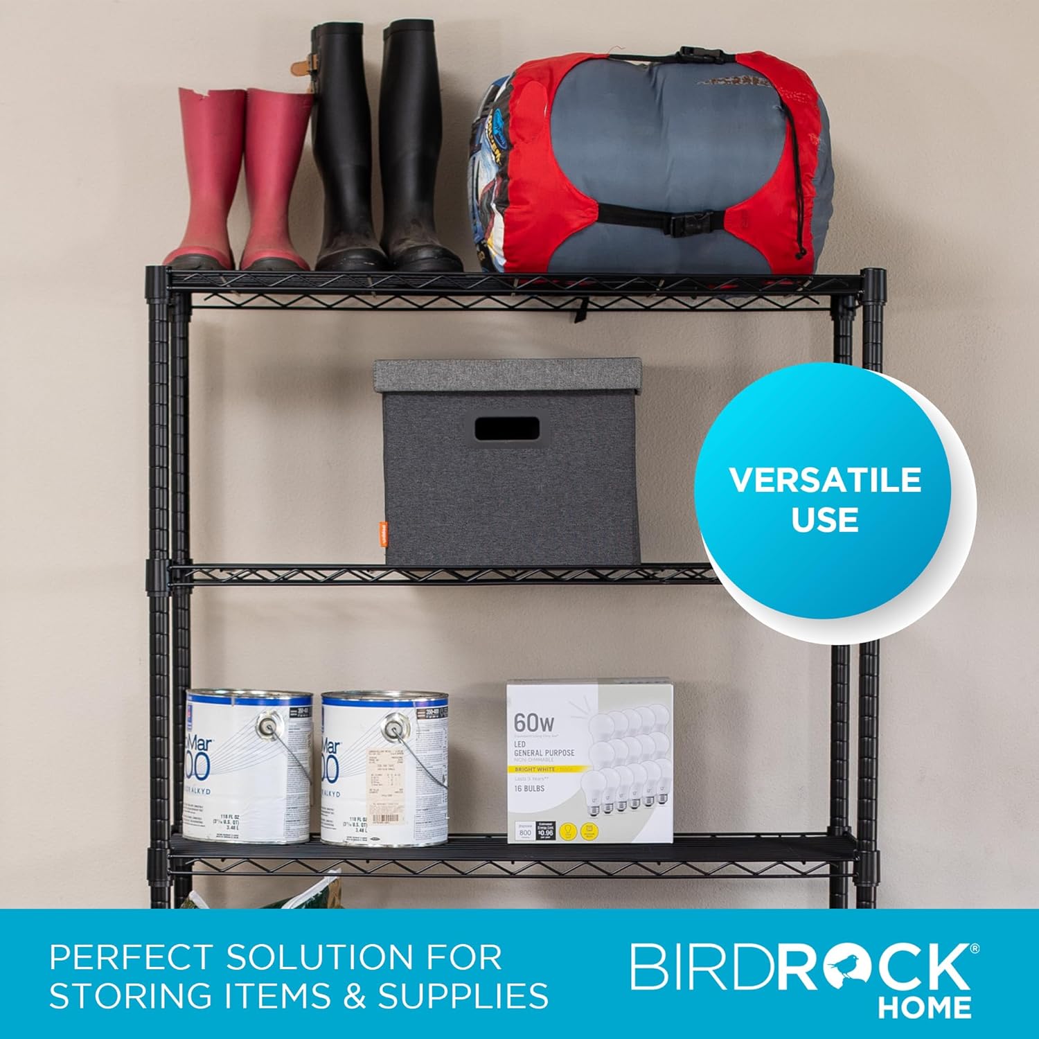 Internet's Best 5-Shelf Adjustable Wire Shelving | Heavy Duty Storage Rack | Metal Shelf for Garage, Restaurant, Industrial Use - Wide Unit Shelves, Sturdy Steel Frame | Black | 36" W x 18" D x 72" H