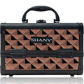 SHANY Chic Makeup Train Case Cosmetic Box Portable Makeup Case Cosmetics Beauty Organizer Jewelry storage with Locks, Multi trays Makeup Storage Box with Makeup Mirror - Copper