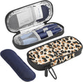 Insulin Cooler Travel Case Diabetic Medication Insulated Cool Organizer with 2 Reusable Ice Packs for Insulin Pen and Other Diabetic Supplies, for The Daily Life and Trip, Leopard Print