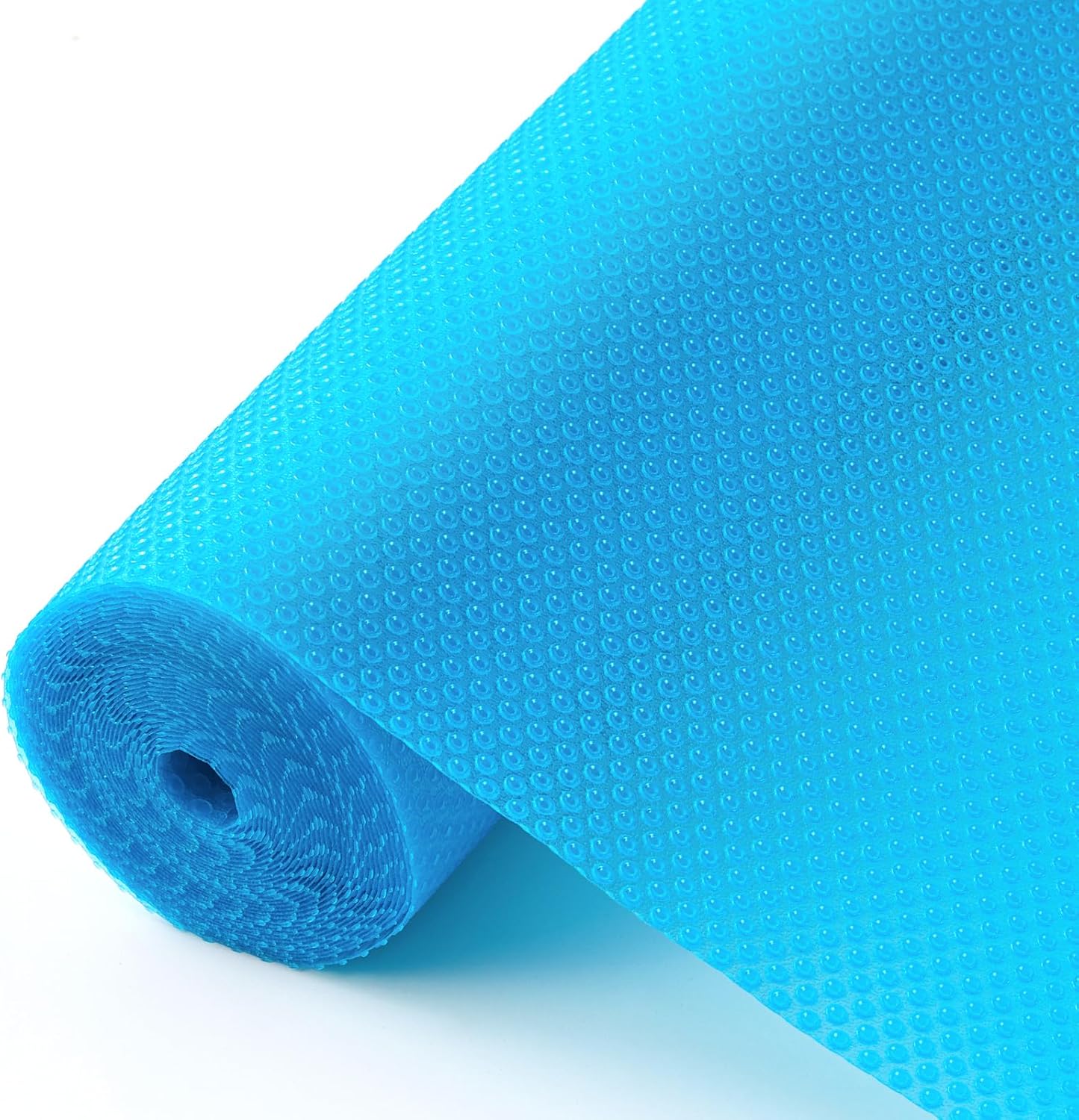 100% EVA Shelf Liner for Kitchen Cabinet, 12" x 240" Drawer Liners Non Adhesive Non Slip Waterproof Plastic Paper, Dresser Pantry Bathroom Refrigerator Protector, Blue