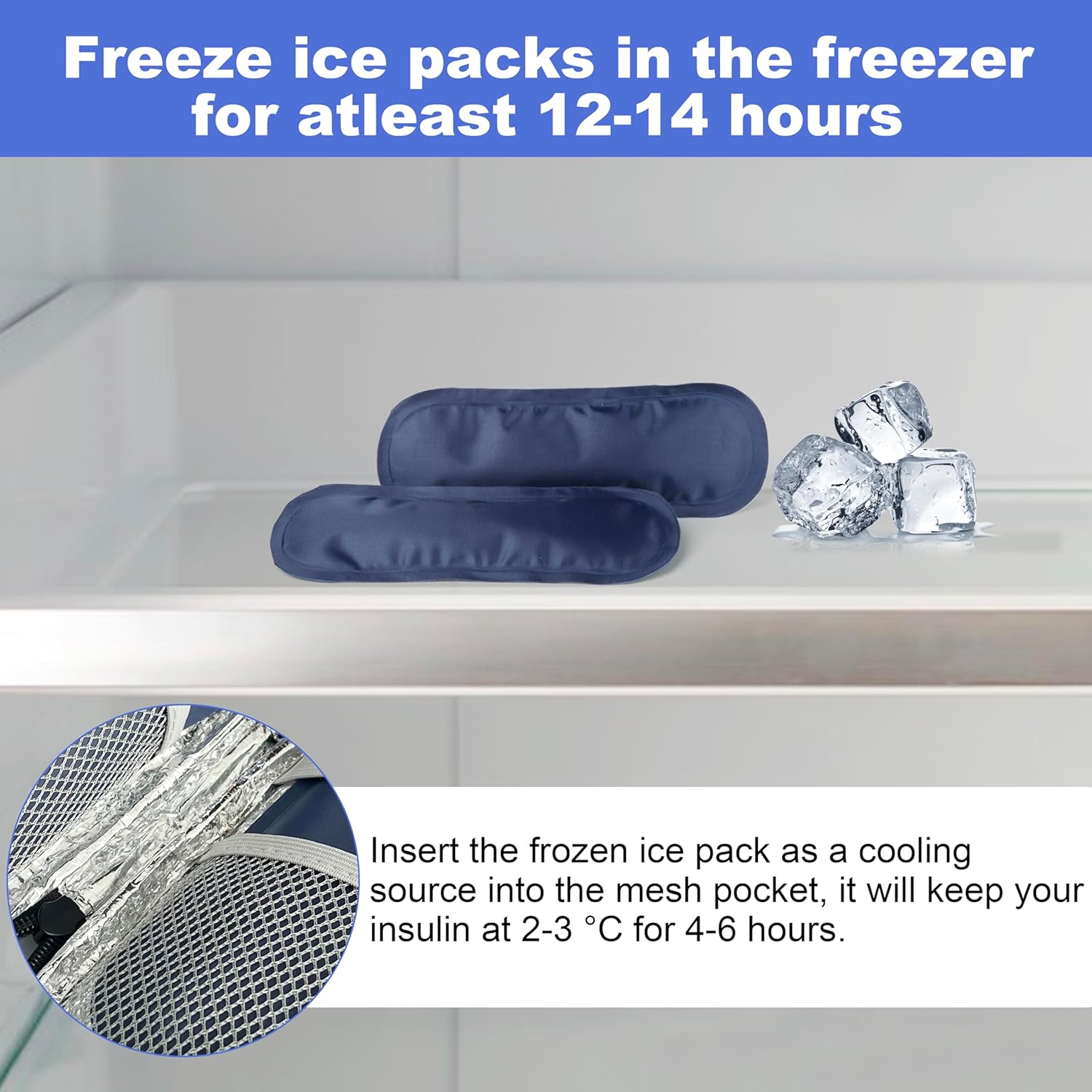 Insulin Pen Cooler Travel Case with TSA Approved Ice Packs,Diabetic Medication Insulated Cool Organizer,Insulin Pen and Other Diabetic Supplies, for the Daily Life and Trip Pink