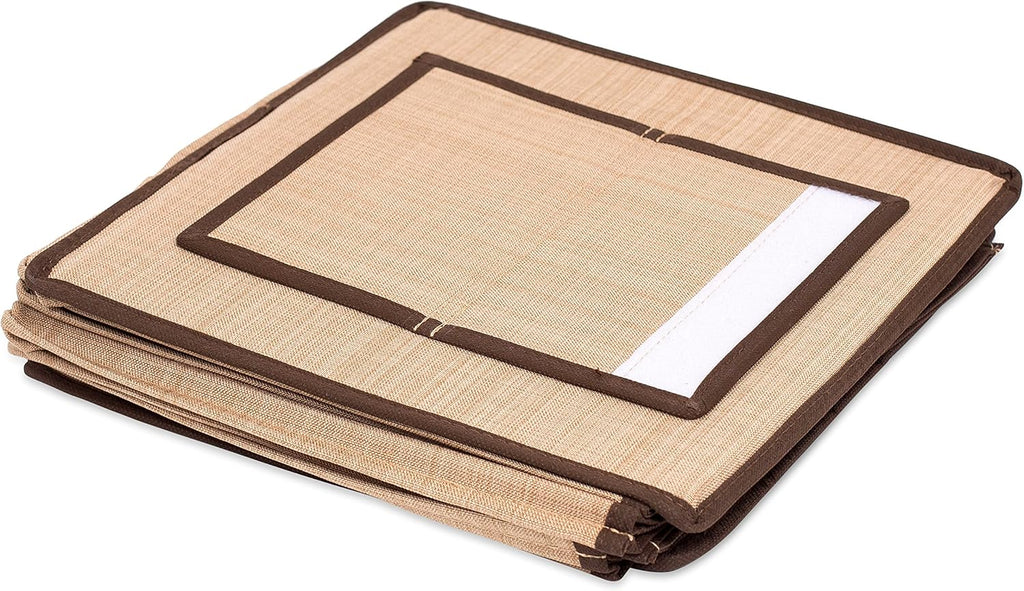 Internet's Best Hanging Closet Organizer - 6 Shelf - Clothing Sweaters Shoes Accessories Storage - Brown - College Dorm Kids Room Essential - Beige