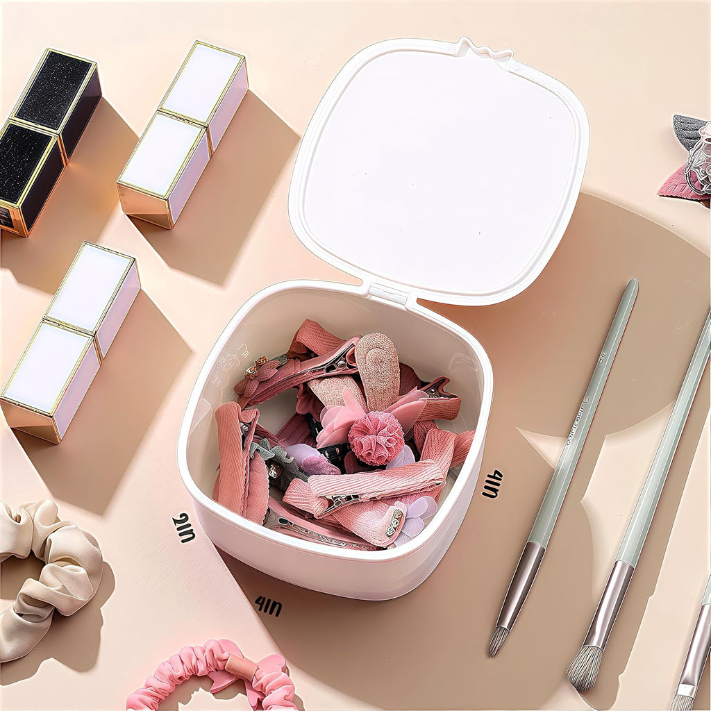 Small Hair Accessories Organizer Box For Girls Kids Teens Women, Hair clips/Ties/bands/pins/barrettes/scrunchies Organizer and Storage! (Fox)