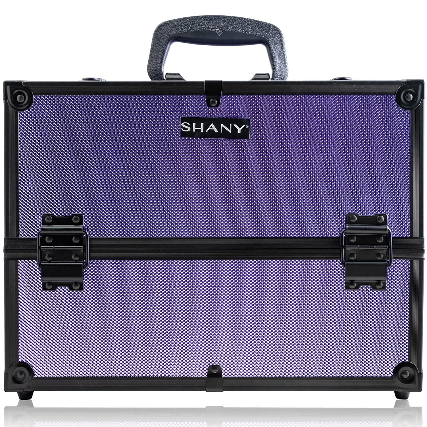 SHANY Essential Pro Makeup Train Case Cosmetic Box Portable Makeup Case Cosmetics Beauty Organizer Jewelry storage with Locks, Multi Compartments Makeup Box and Shoulder Strap - Lily