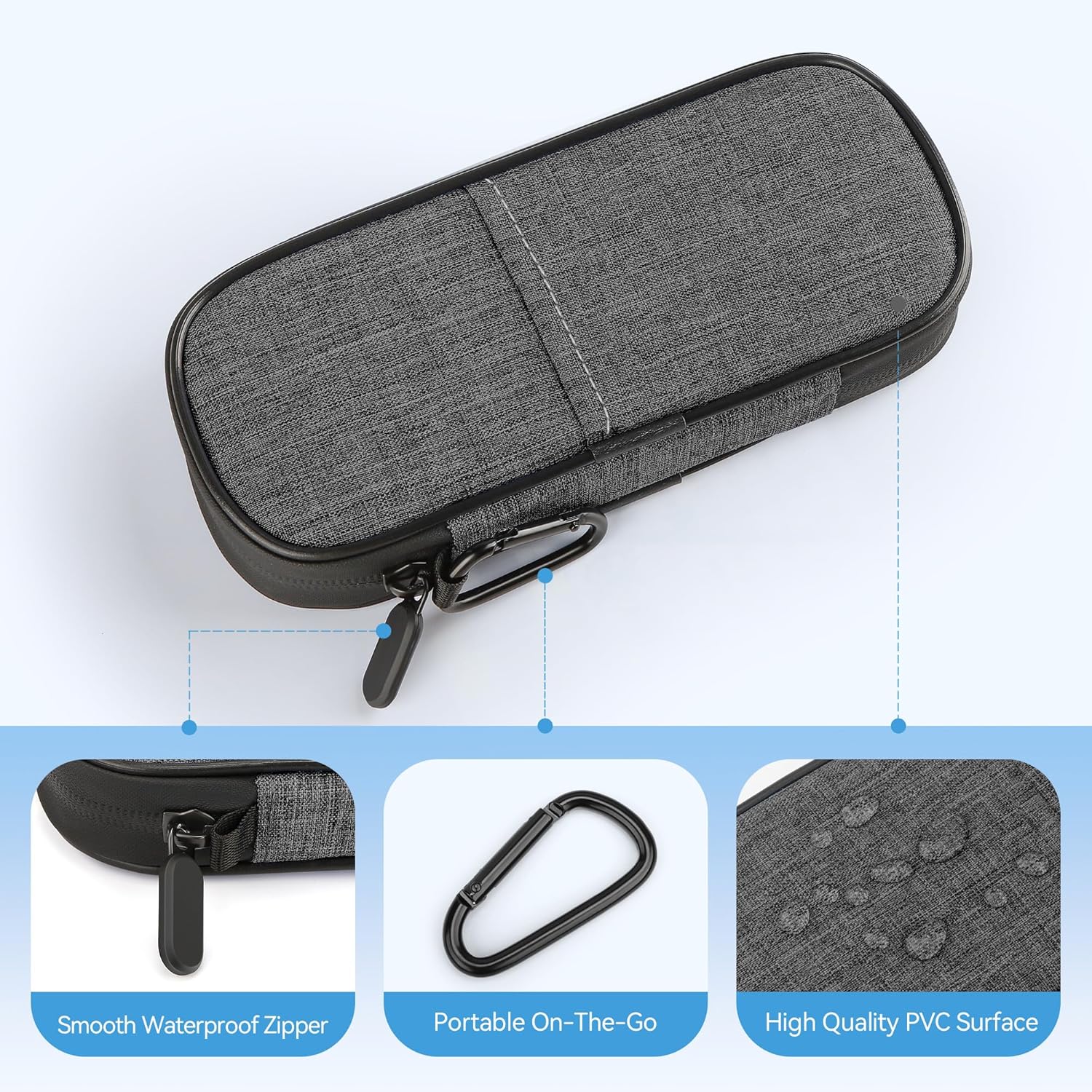 Insulin Pen Cooler Travel Case Diabetic Medication Insulated Cool Organizer with 2 Reusable Ice Packs for Insulin Pen and Other Diabetic Supplies, for the Daily Life and Trip(Grey)