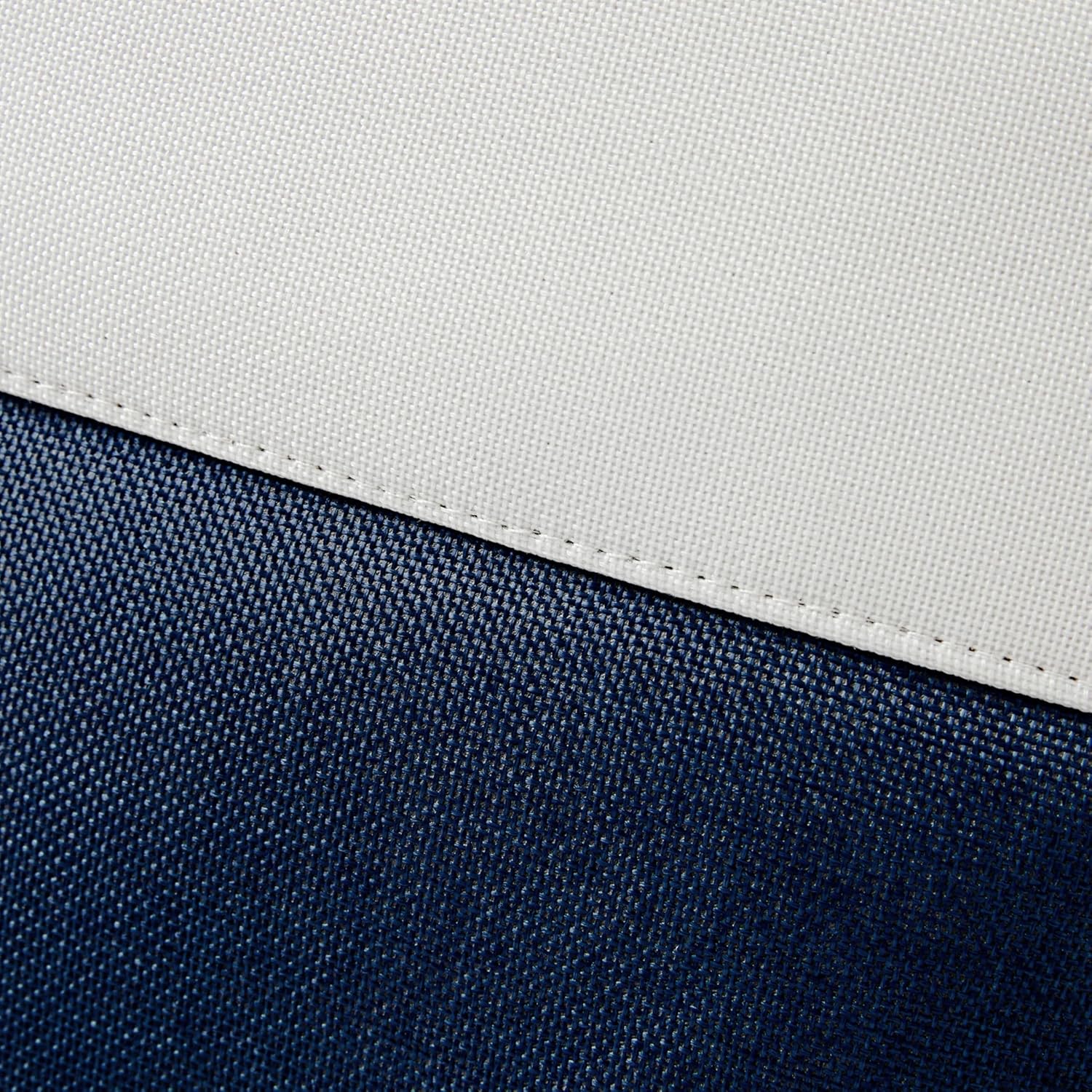 Fabric Storage Cubes, 11 inch cube storage bin with Handles, 11x11cube storage organizer bins, Collapsible Storage Bins for Shelves and Home, Cubby Storage Bins (white-navy, 10.5x10.5x11in)