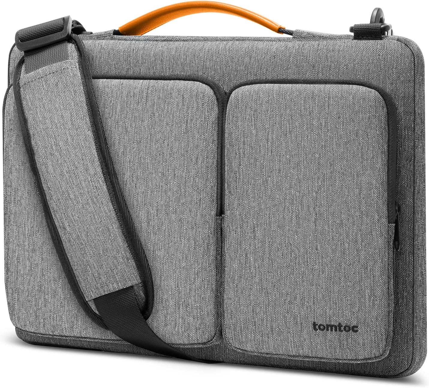 tomtoc 360° Protective Laptop Shoulder Bag for 15.6 Inch Laptop, Fit Acer Aspire 3/5/7, Dell Inspiron/XPS, ASUS ROG/TUF, Lenovo ThinkPad L/E/T/P/V, Waterproof Accessory Case