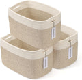 Cotton Rope storage Basket Bins Woven Basket for Organizing Shelves 15X10X9.3" Rectangle Decorative Baskets For storage Clothes Toys Books Towels Nursery basket organizer 3 pack white and brown