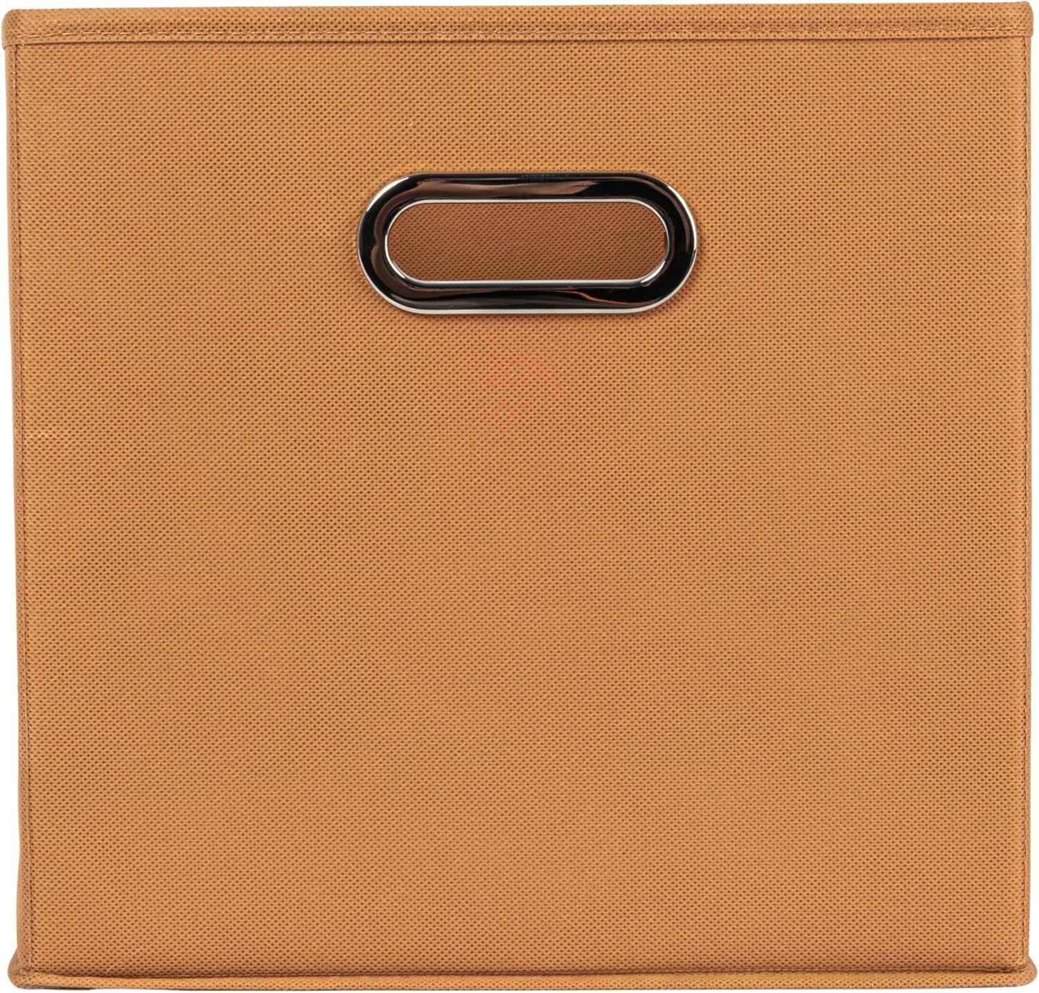 Household Essentials Foldable Fabric Storage Cubes 6-Pack – 11x11x11 Stackable Non-Woven Bins with Chipboard Sides & Grommet Handles – Closet, Shelf, Nursery, or Office Organizer – Terracotta