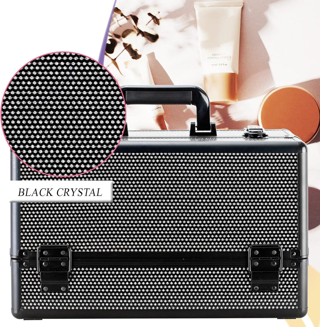 Ver Beauty Professional Train Makeup Case Organizer (Black Crystal)