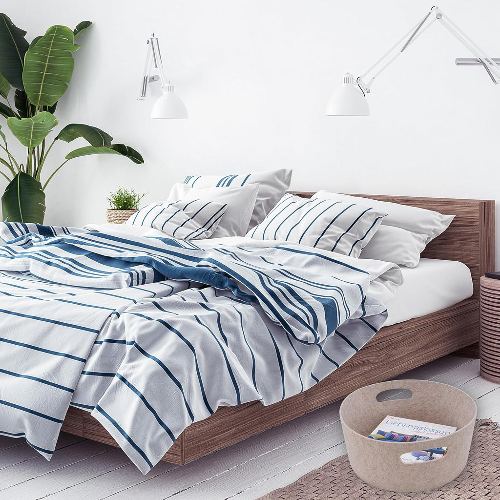 Welaxy Storage basket organizer bins bucket shelf baskets for magazine books kids toys pet toy junk organize (Oatmeal)