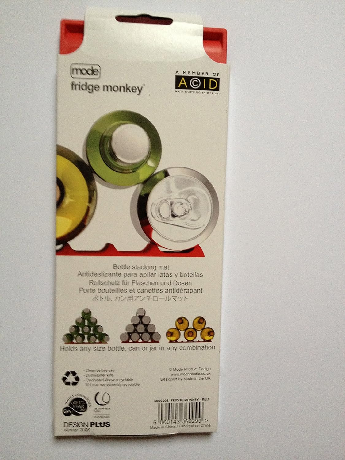 Cooks Innovations Drink Organizer for Fridge, Soda Can Refrigerator Organizers and Storage, Beer-Wine-Water Bottle Holder, Fridge Monkey - Durable Non-Slip&Roll