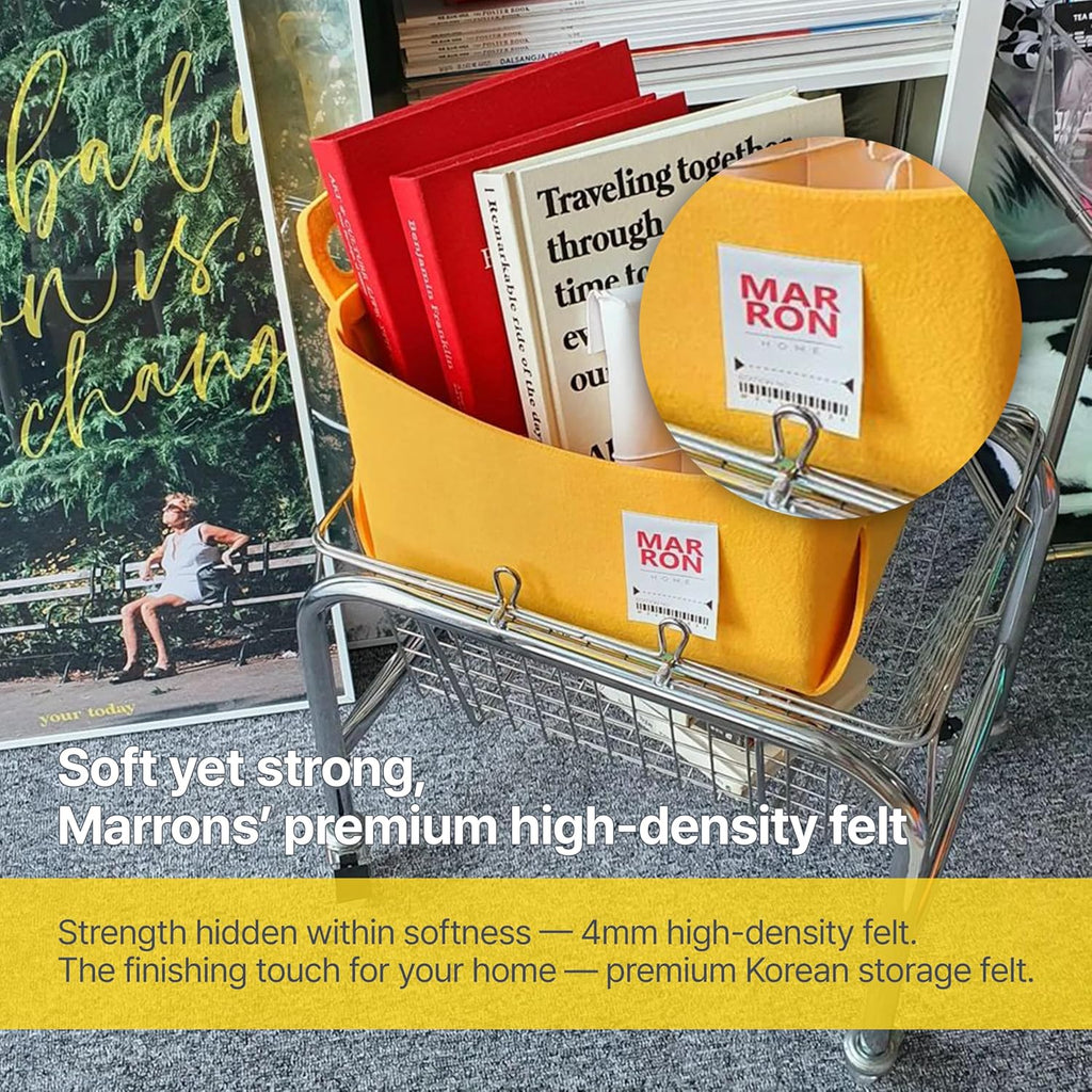 Collapsible Felt BABYPINK Storage Bin Large 14.6"x9.4"x9.4" – Foldable Basket with Handles for Closet, Laundry Room Organization, Toy Storage, Decorative Storage Bins for Shelves, Nursery