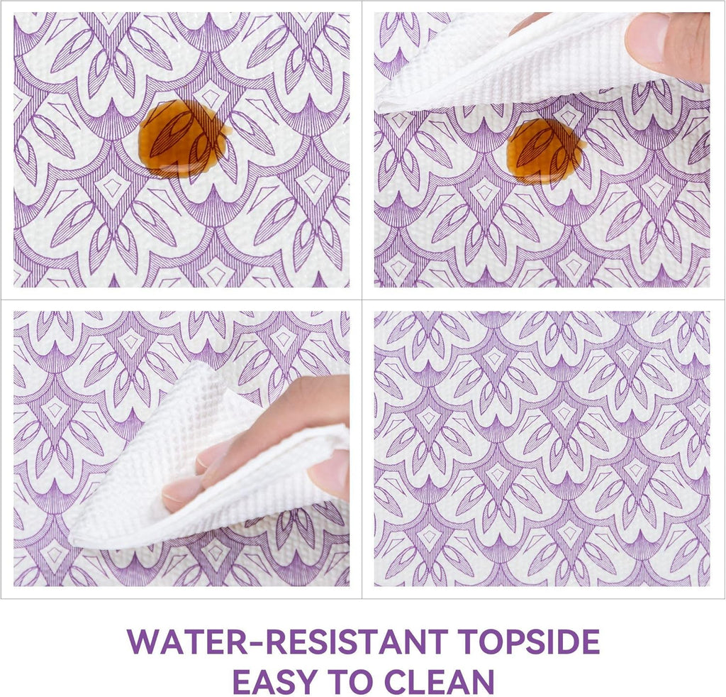 1 Rolls 12" W x 360" L Floral Drawer and Shelf Liner for Cabinets, Non-Adhesive Strong Grip Non-Slip Flower Shelf Cabinet Kitchen Shelf Liners for Kitchen Cabinets