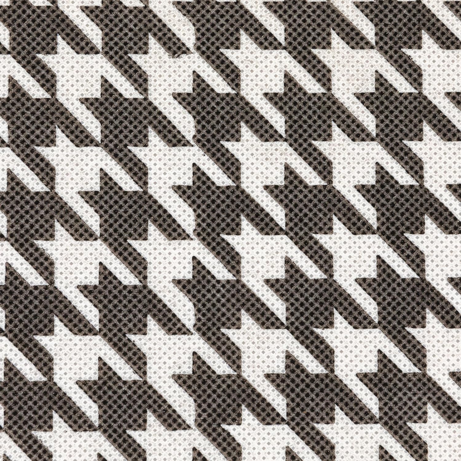 Household Essentials Fabric Storage Bins 6 Piece Set, Houndstooth White and Black (Pack of 6)